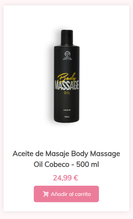 Aceite de Masaje Body Massage Oil Cobeco - 500 ml